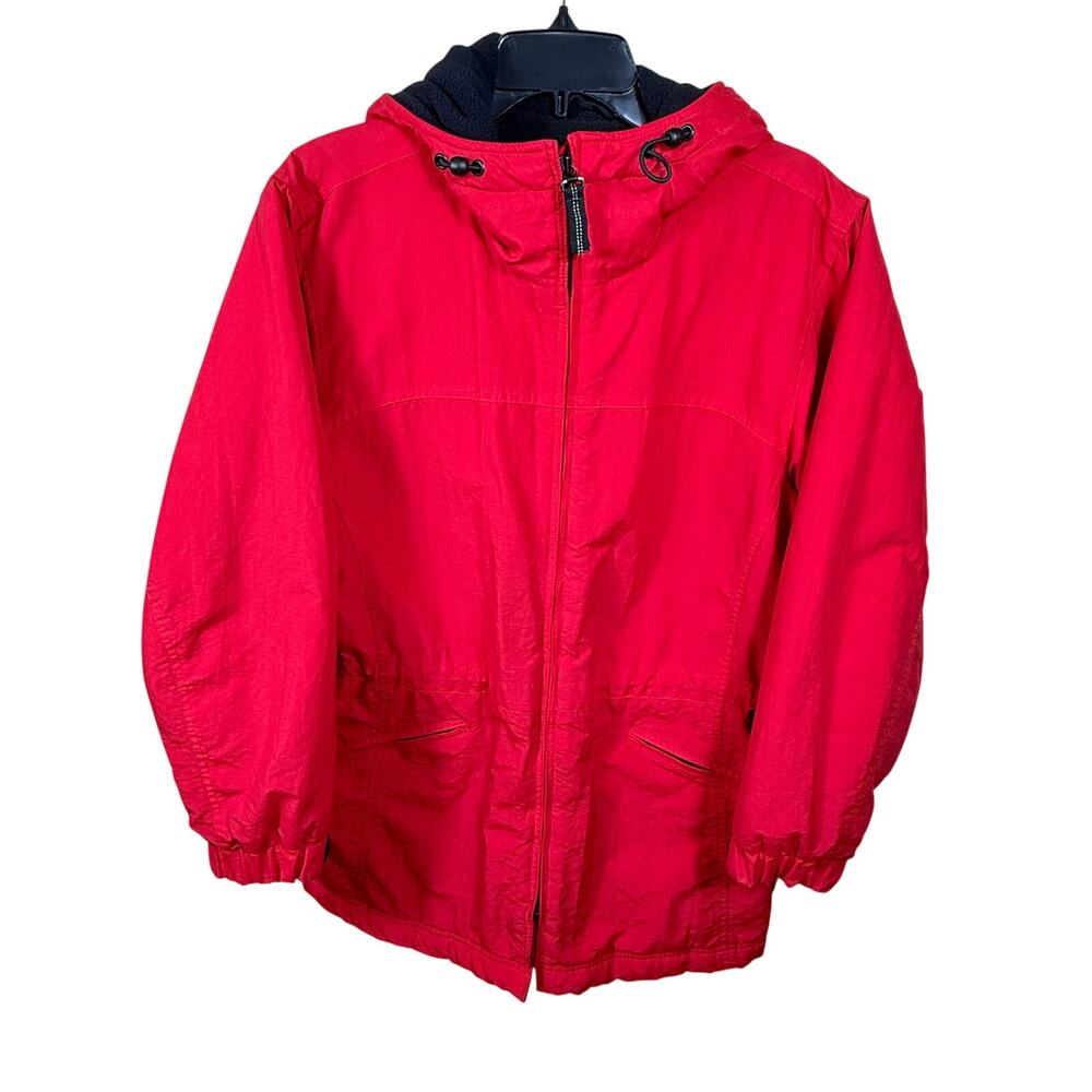 Pacific Trail Hooded Coat Womens Size S Red Winter Jacket Fleece Lined